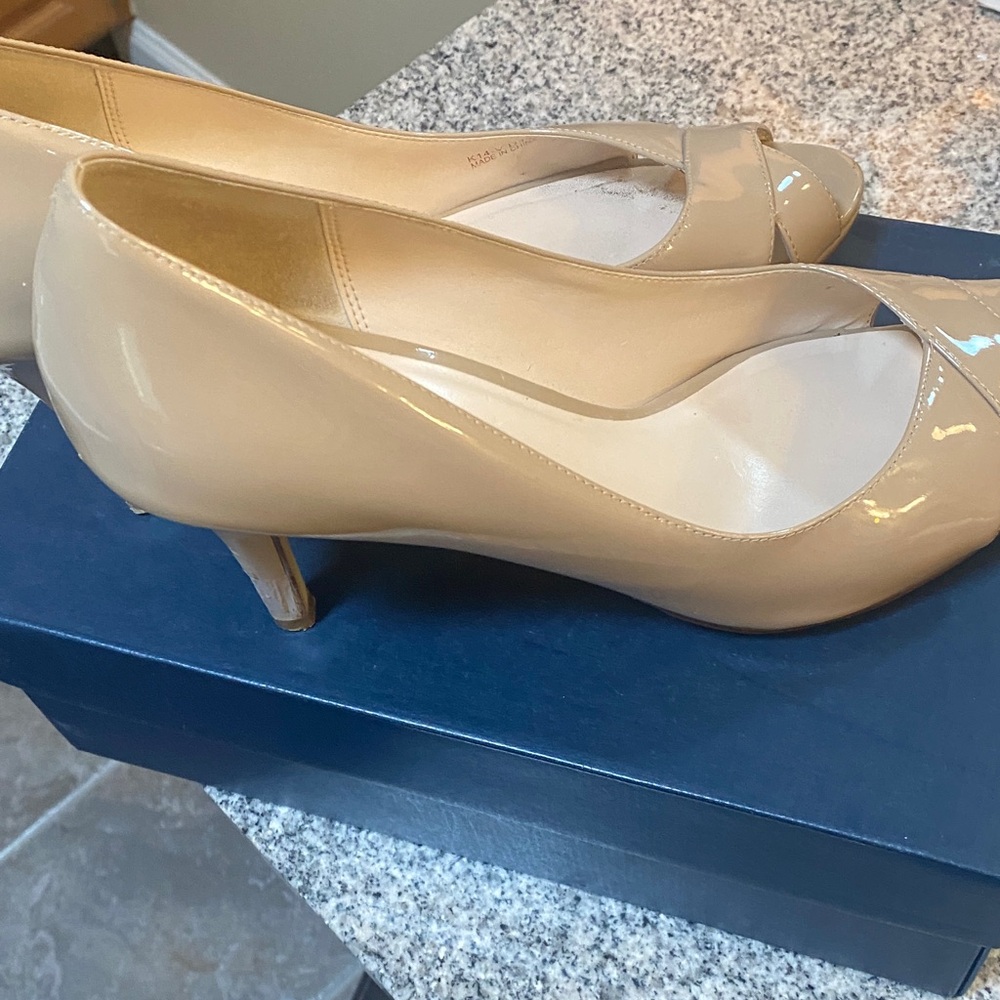 Cole Haan Beige Patent Leather Heels